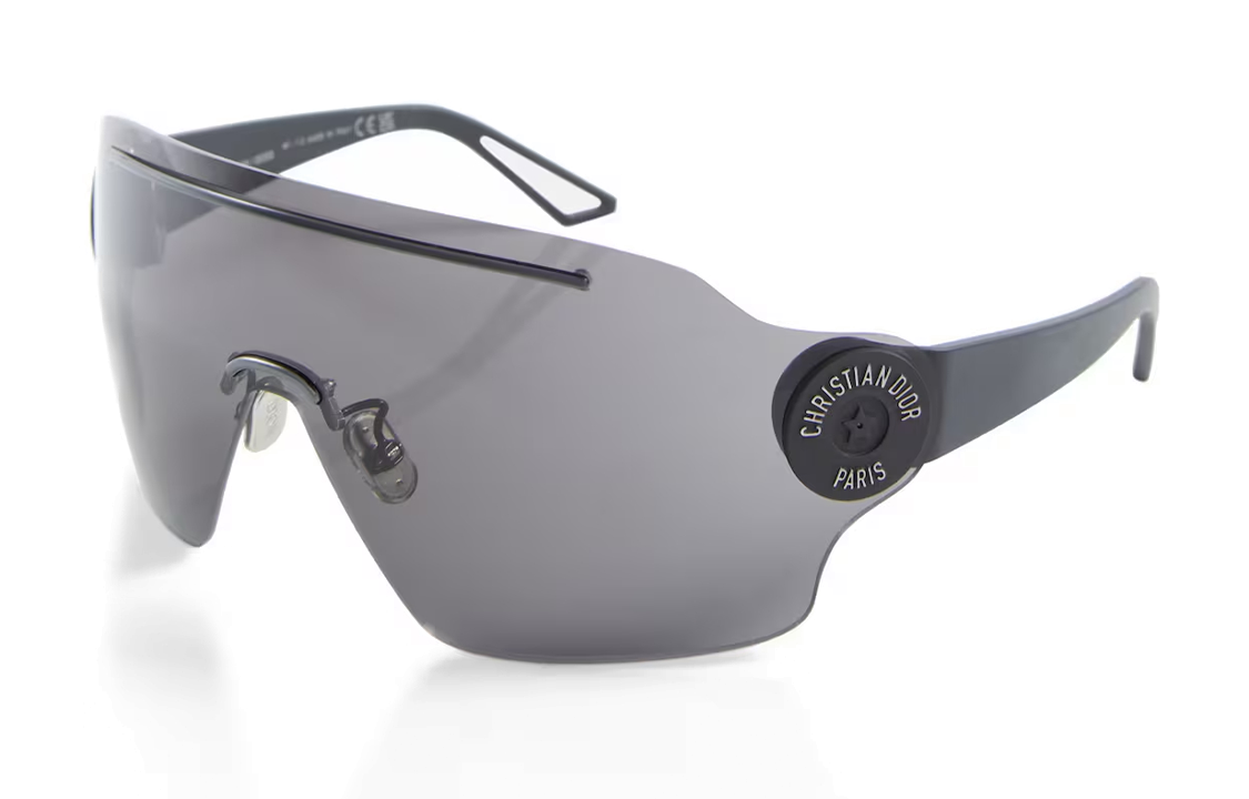 DIOR Acetate Irregular Shape Sunglasses Women's Black