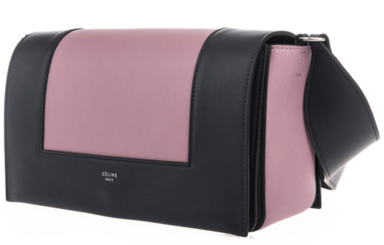 CELINE Cow Leather Shoulder Bag, Crossbody Bag Medium Size Women's Multicolor Pink