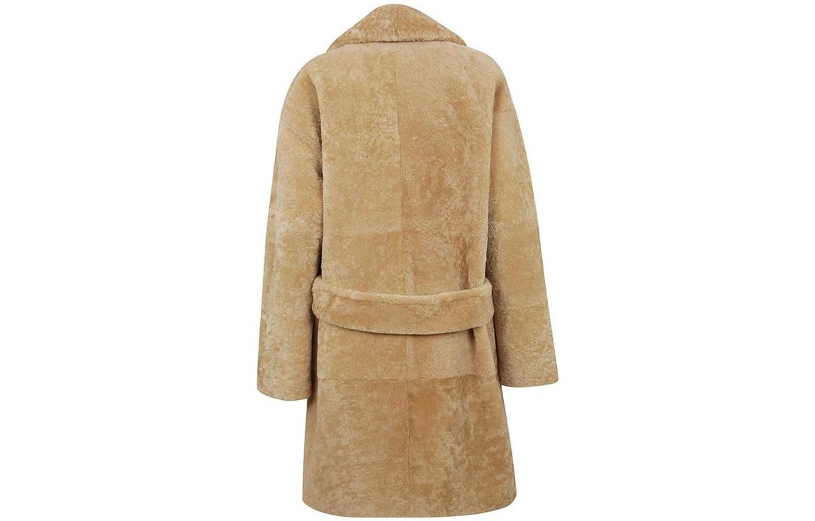معطف SAINT LAURENT خريف وشتاء 21 نسائي بلون الجمل