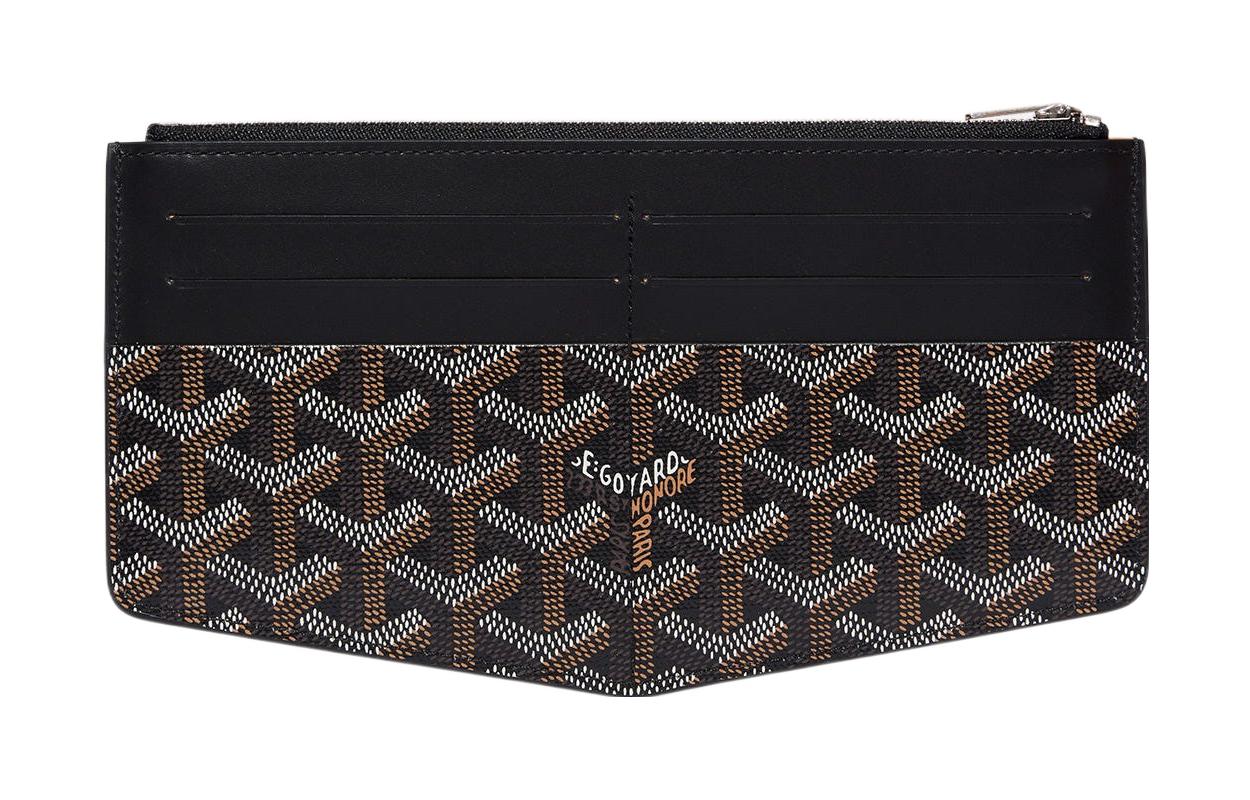 GOYARD Insert Louise Canvas With Leather Wallet Unisex Black