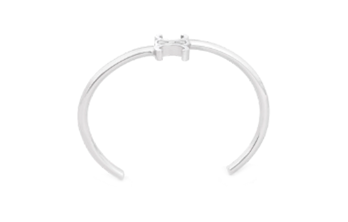 CELINE Brass Bangles Women's Silver