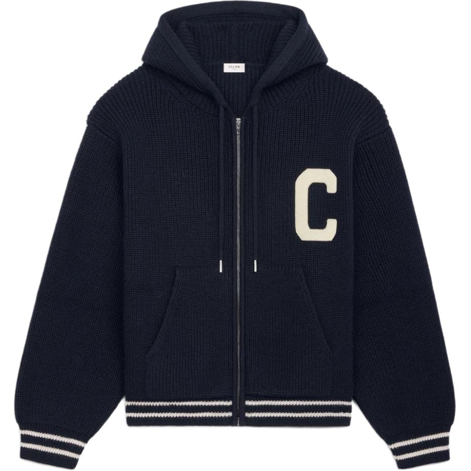 CELINE College Hooded Sweater In Wool