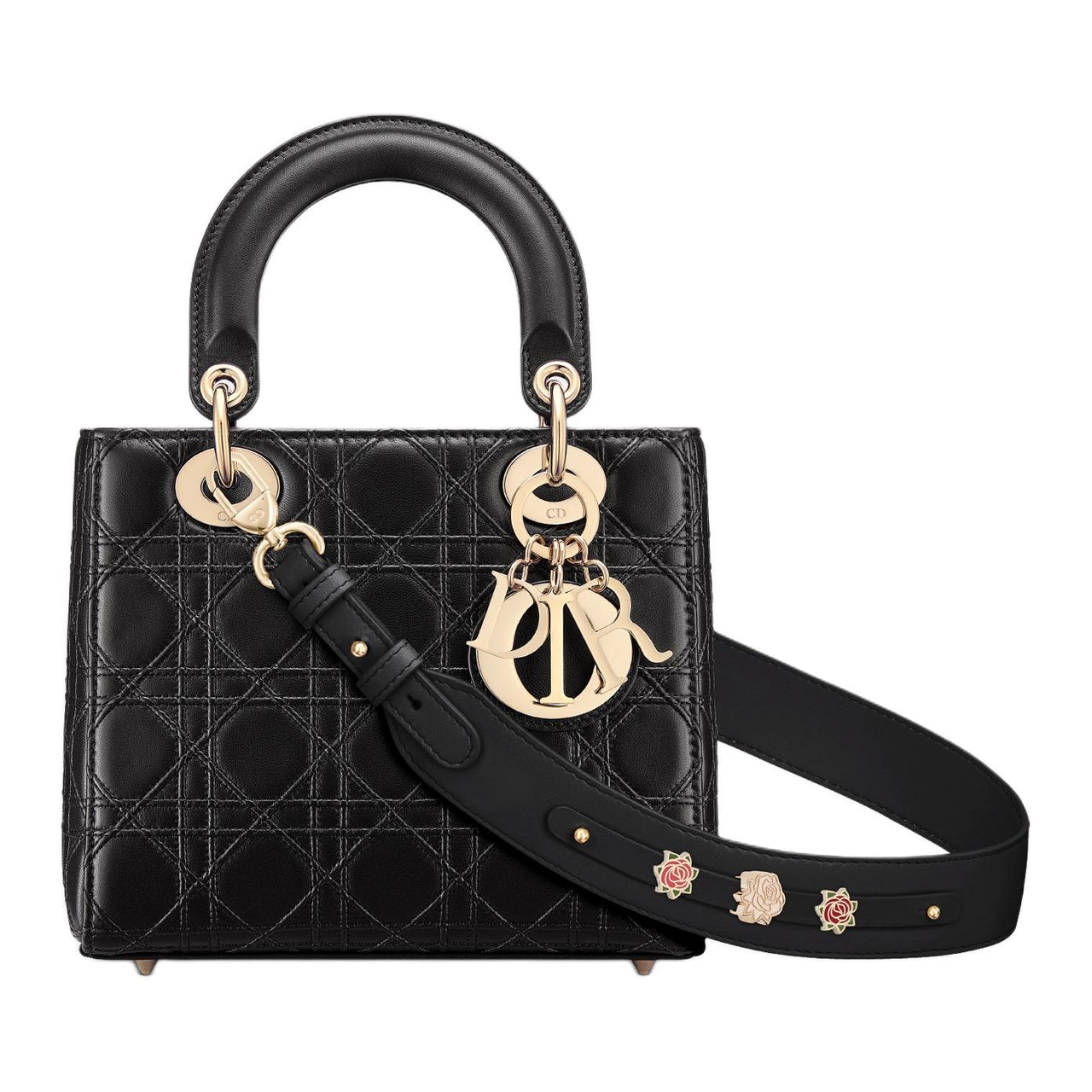 DIOR Lady DiorMy ABCDior Sheepskin Shoulder Bag Crossbody Bag Handbag Small Size Women's Black