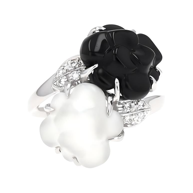 CHANEL 18K White Gold Rings Women's Silver