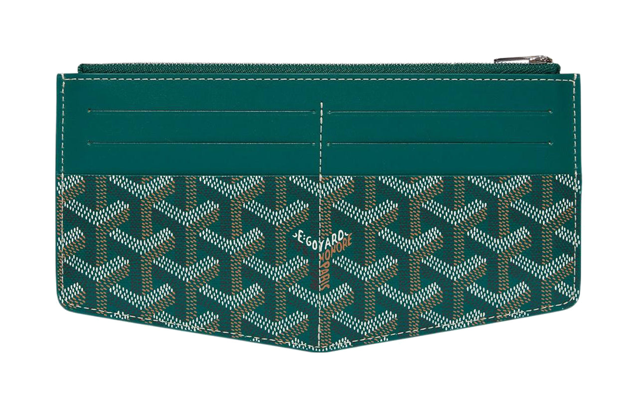 GOYARD Insert Louise Canvas With Leather Wallet Unisex Green