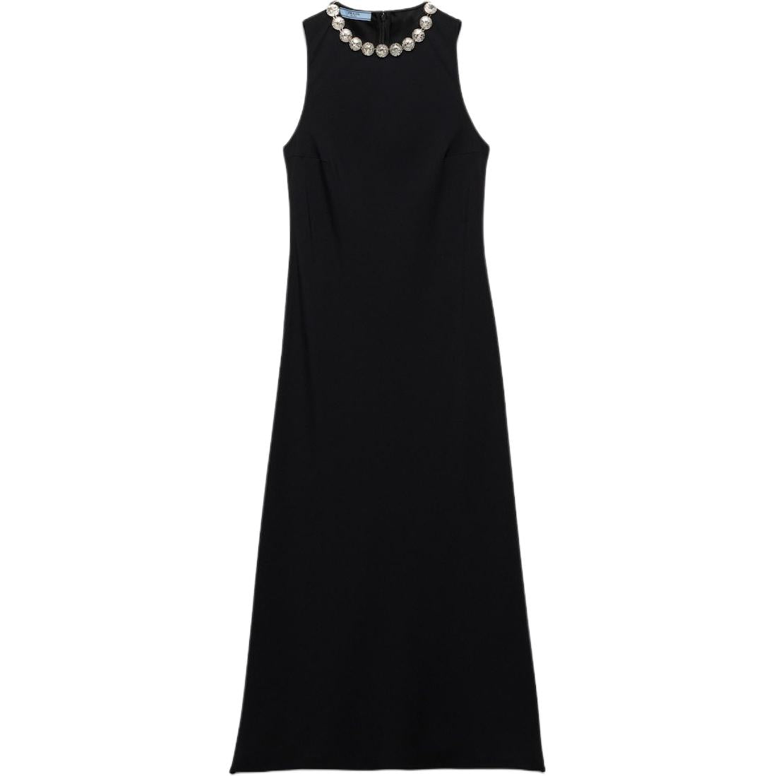 PRADA Embellished Sleeveless Midi Dress