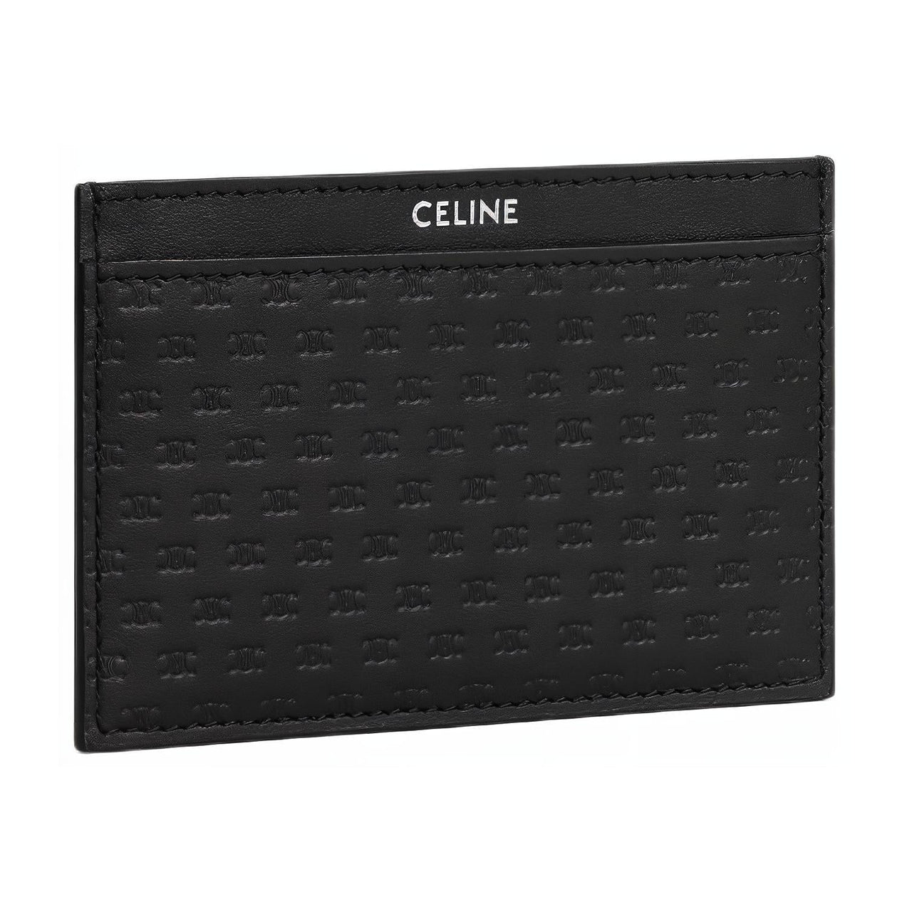 CELINE Calfskin Card Holder Mini Men's Black