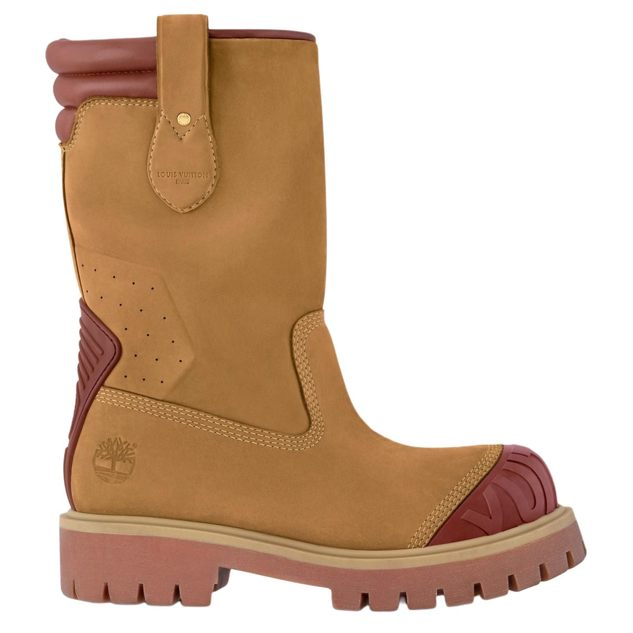 حذاء بوت للكاحل من Timberland x LOUIS VUITTON للرجال باللون البني