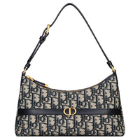 DIOR 30 Montaigne Cigale Mini Hobo Shoulder Bag Women's Blue