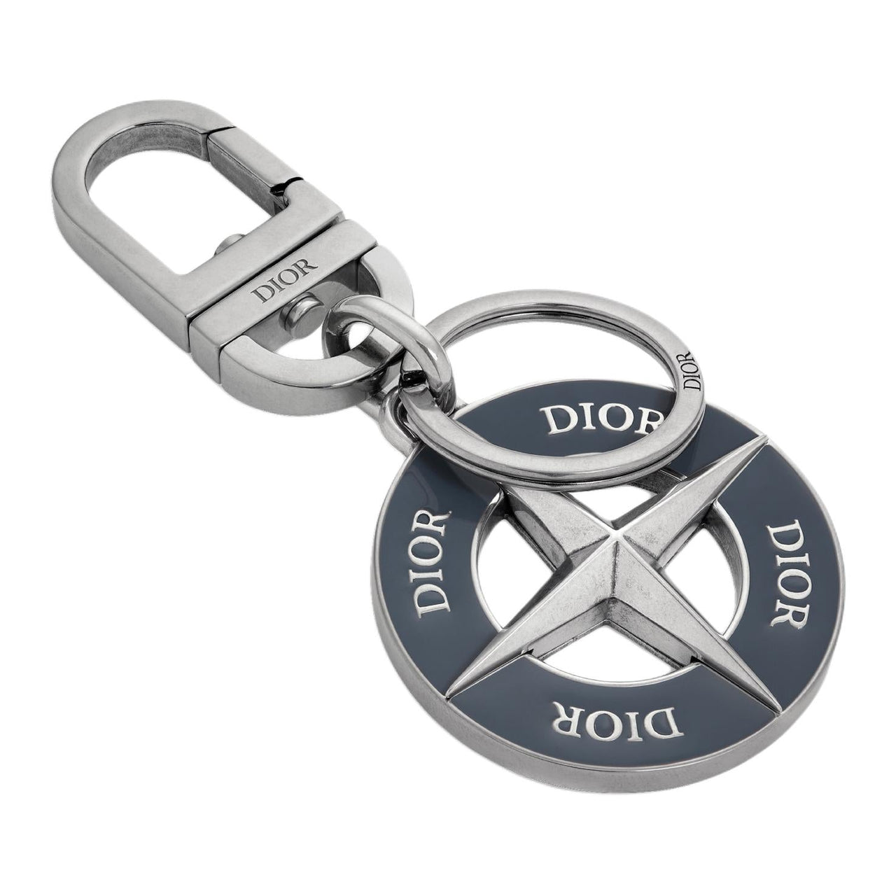 DIOR Metal Keychains Men's Blue
