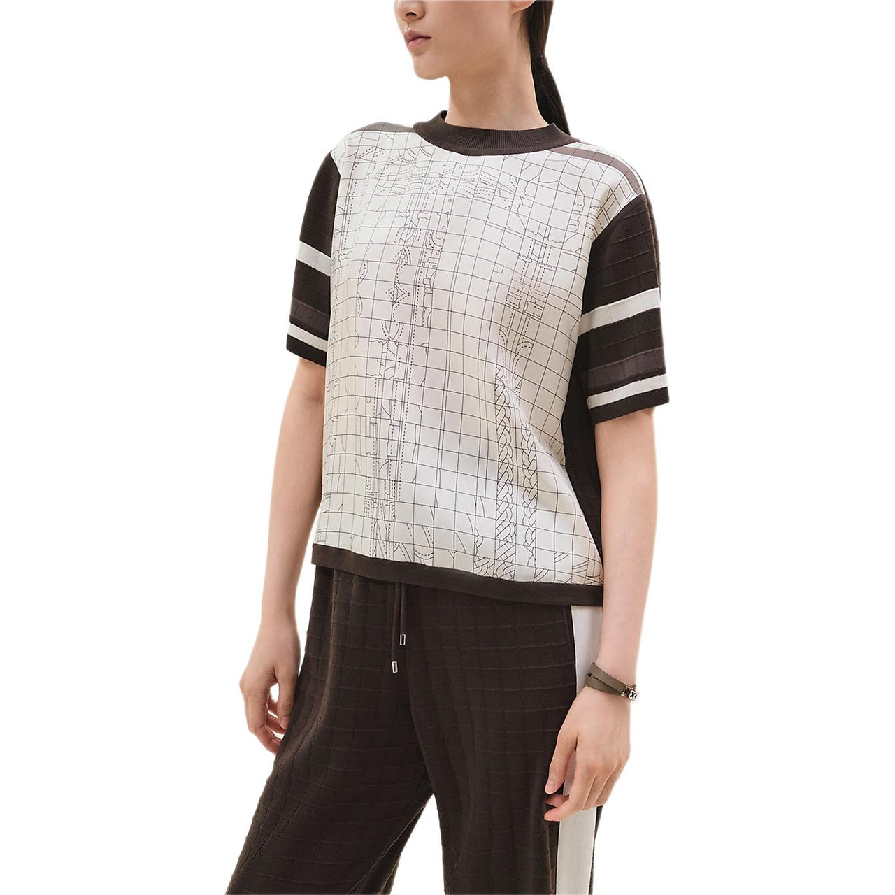 HERMES Sweater Women's Black White