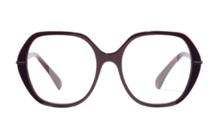 CHANEL - Round Eyeglass Frames Women's Brown