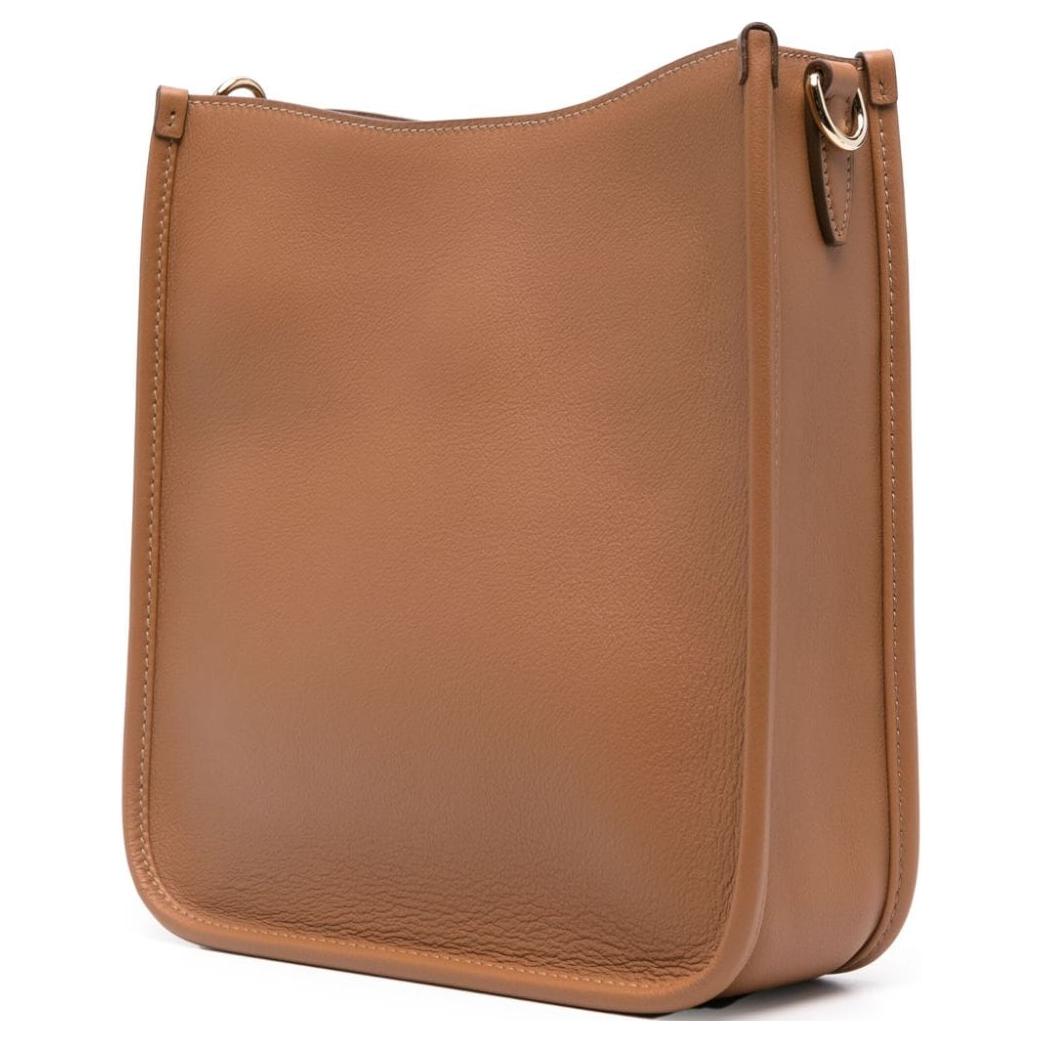 PRADA Calfskin Shoulder Bag, Crossbody Bag Women's Brown