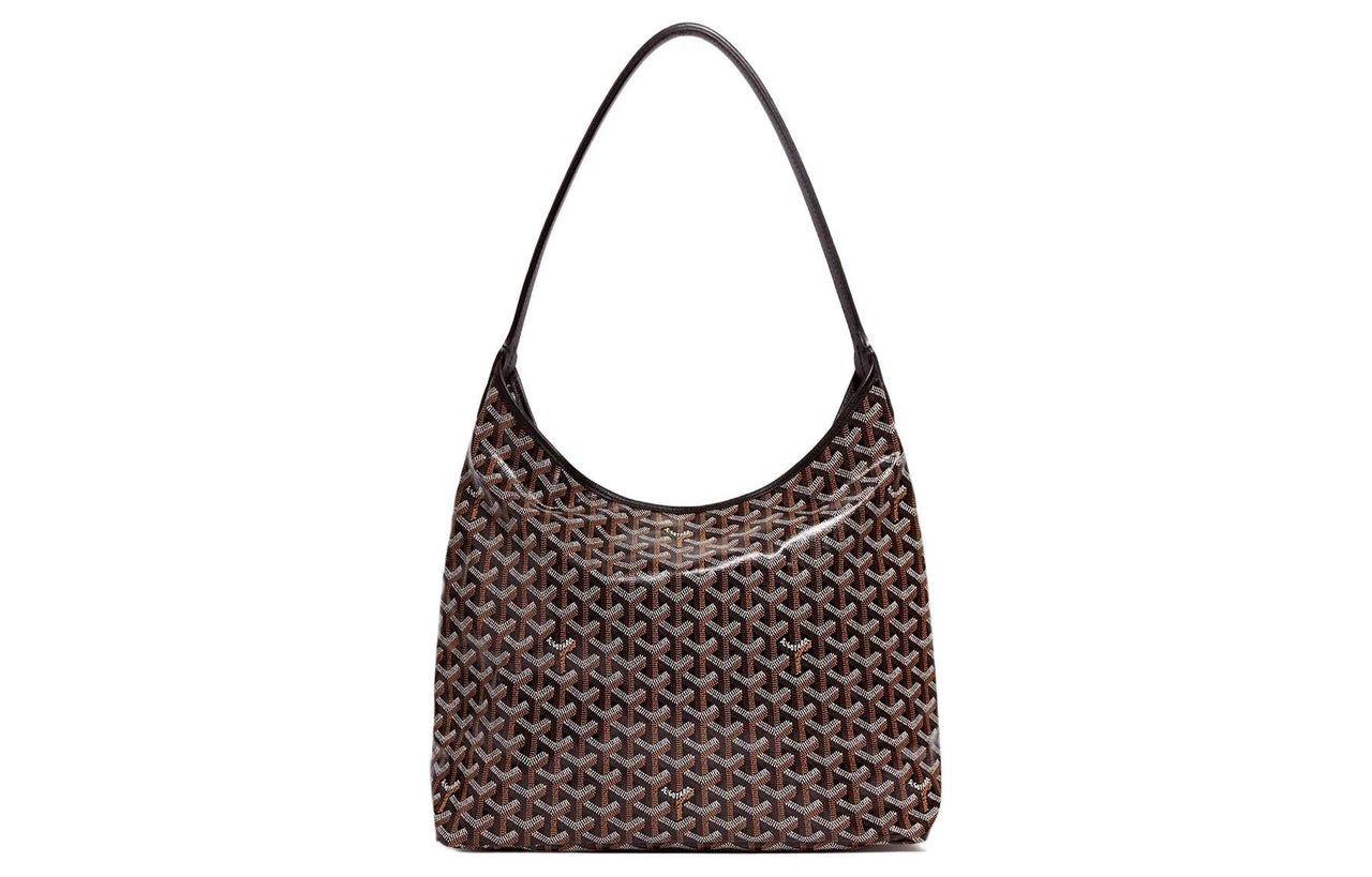GOYARD Bohème Hobo Canvas With Leather Hobo Bag Shoulder Bag Shoulder Bag Women's Black/Red Small Heart Edition