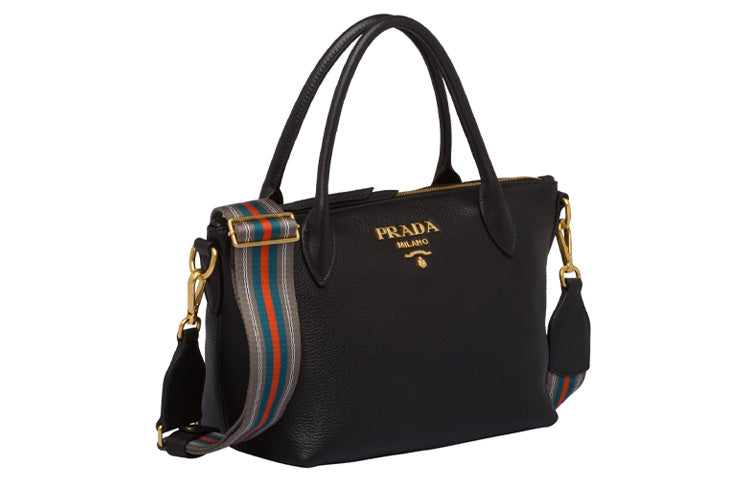 PRADA Calfskin Handbag Shoulder Bag Crossbody Bag Regular Women's Black