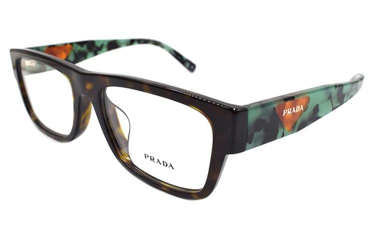 PRADA Eyeglass Frames Men Tortoiseshell/Green Tortoiseshell Legs