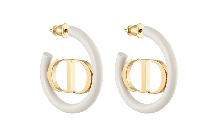 DIOR 30 Montaigne Earrings Women's Light Gray