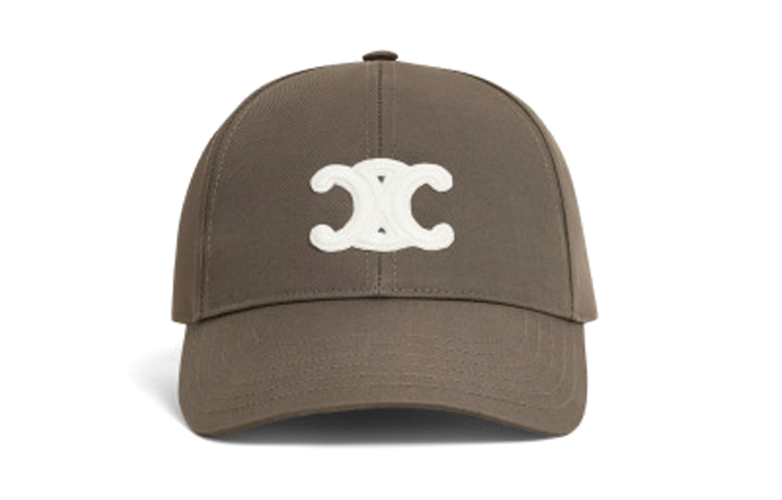 CELINE Cotton Baseball Caps Women's Coffee