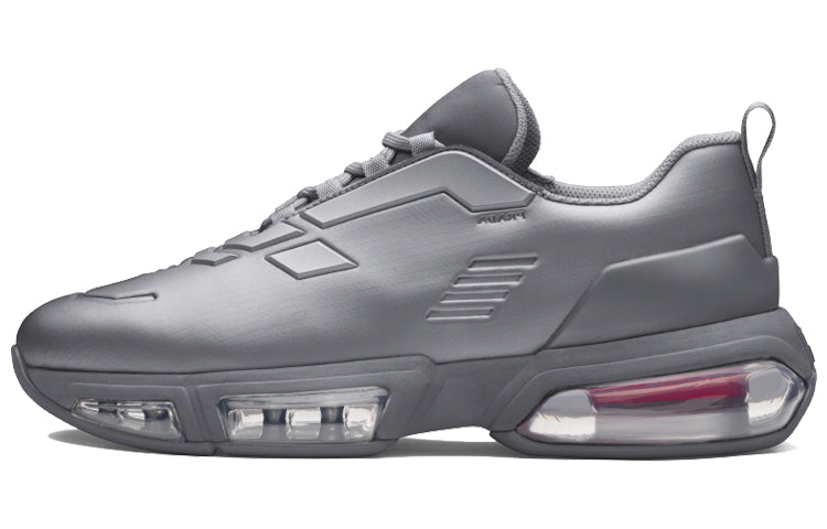 PRADA Collision Casual Shoes Men Low-Top Gray White Steel