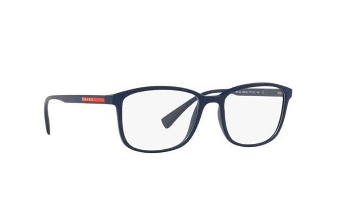 PRADA Eyeglass Frames Men Dark Blue