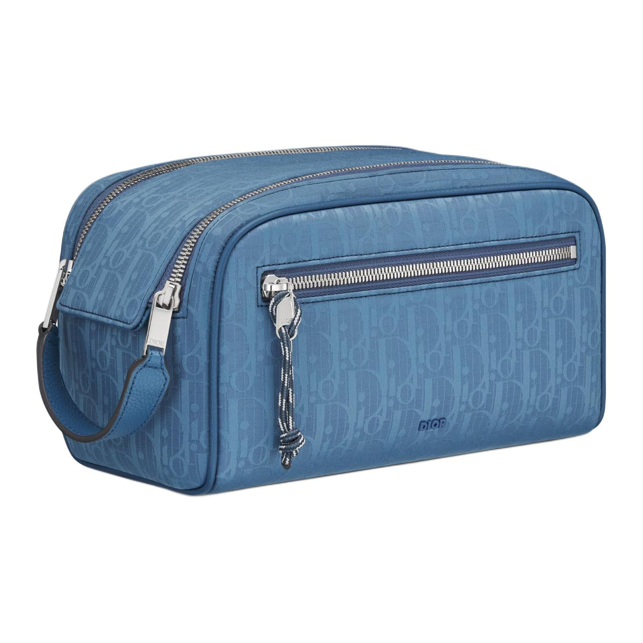DIOR Recycled Nylon Handheld Toiletry Bag Men's Blue