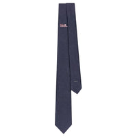 DIOR Silk Ties Unisex Marine Blue