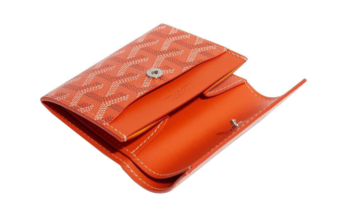 GOYARD MARIGNY Canvas With Leather Coin Purse Women's Orange