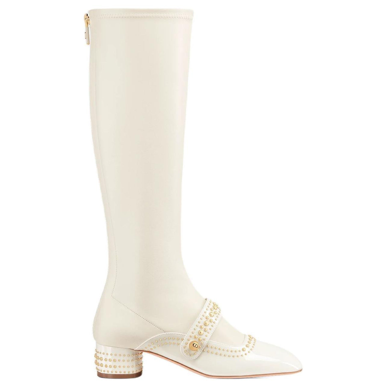 DIOR Belle-D Knee-high Boots 4cm Women's White