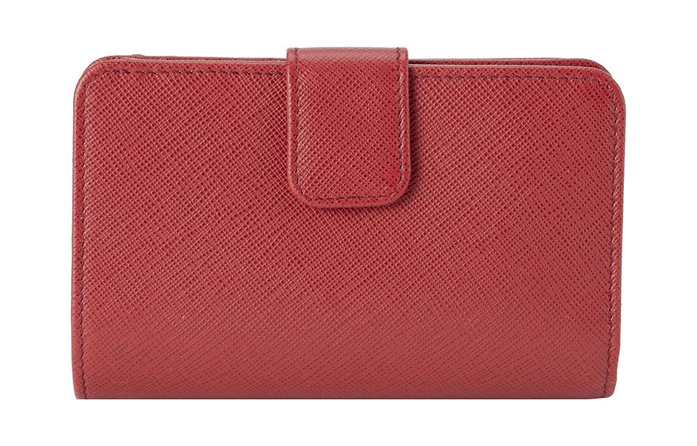 PRADA Cow Leather Wallet Regular Women's Red