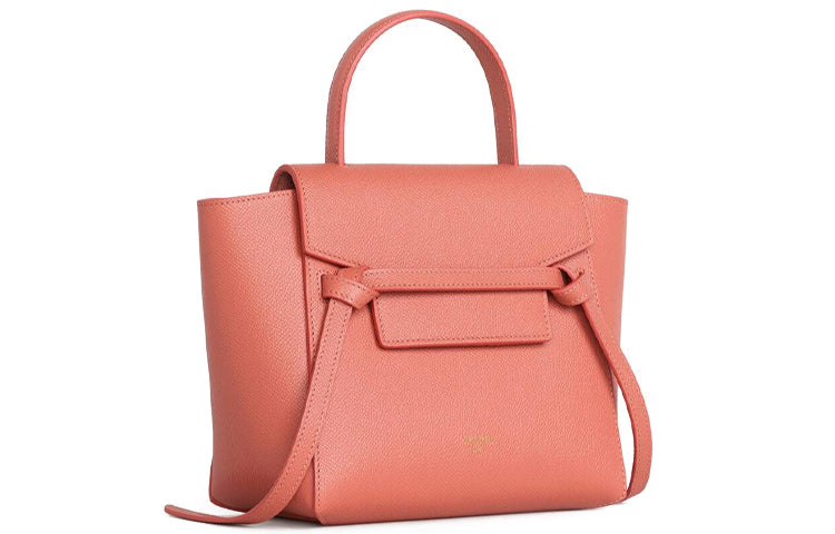 CELINE Belt Cow Leather Belt Bag Handbag Shoulder Bag Crossbody Handbag Women's Litchi Color