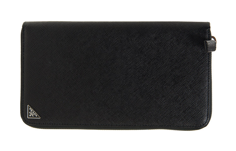 PRADA Cow Leather Clutch Regular Men's Black