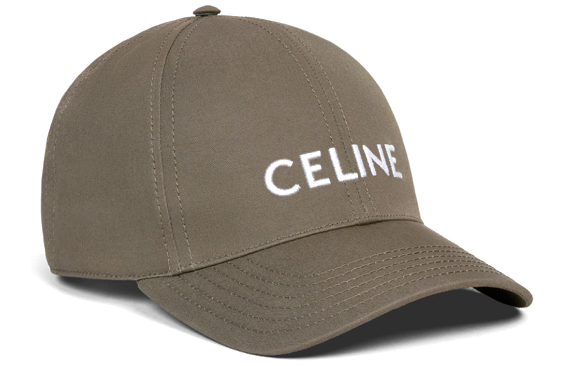 CELINE Cotton Baseball Caps Women's Gray