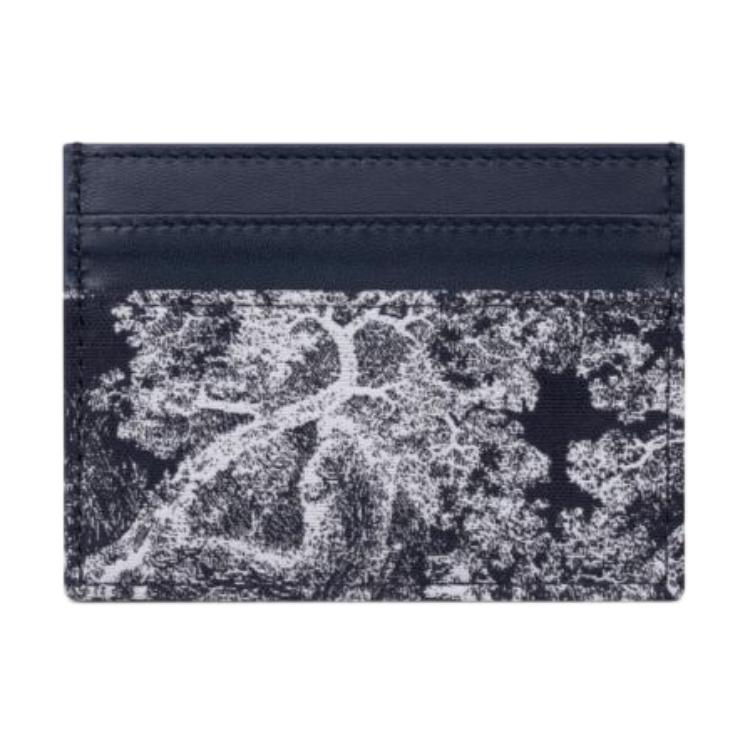 DIOR 30 Montaigne Jacquard Card Holder Women's Blue