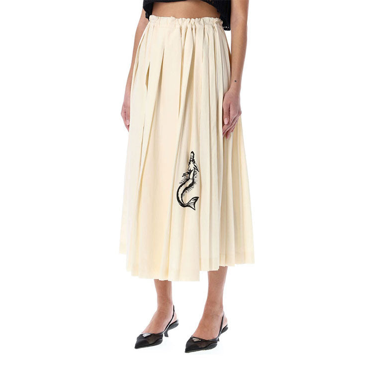 PRADA Casual Long Skirts Women's White