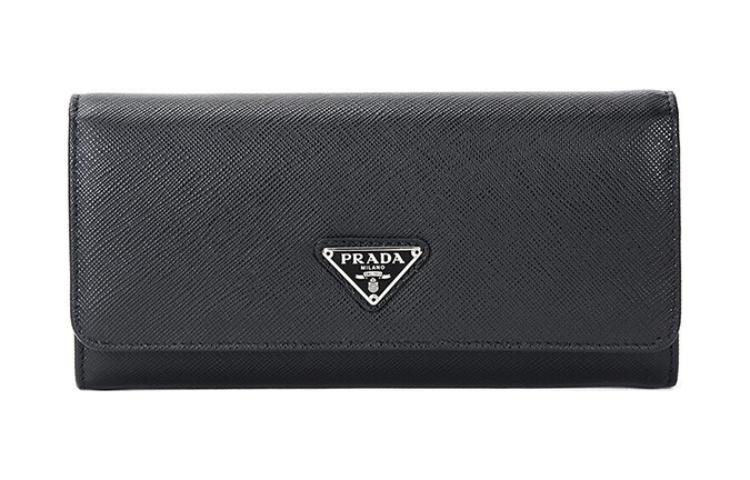 PRADA Cow Leather Evening Party Bag With Wallet Clutch Regular Women's Black