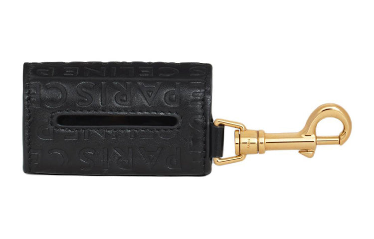 CELINE Embossed Smooth Calfskin Storage Bag Unisex Black