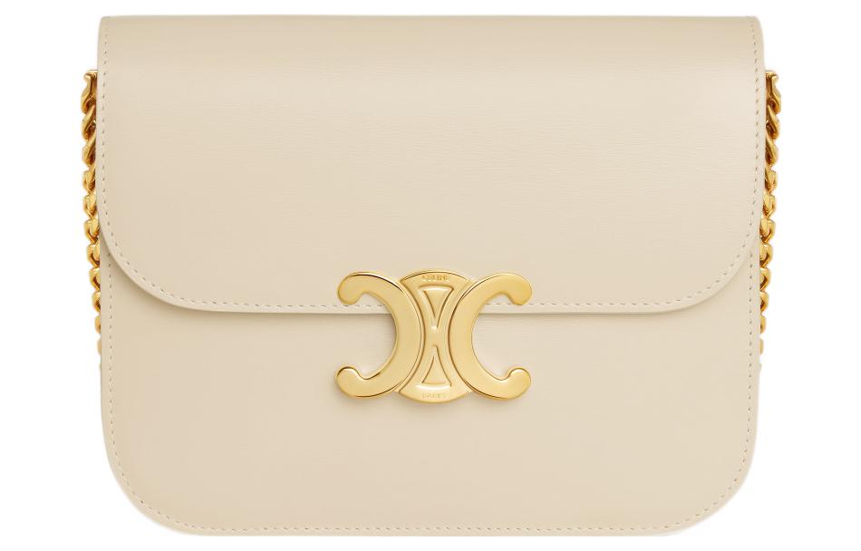 CELINE Cow Leather Crossbody Bag Shoulder Bag Women's Grassland Green