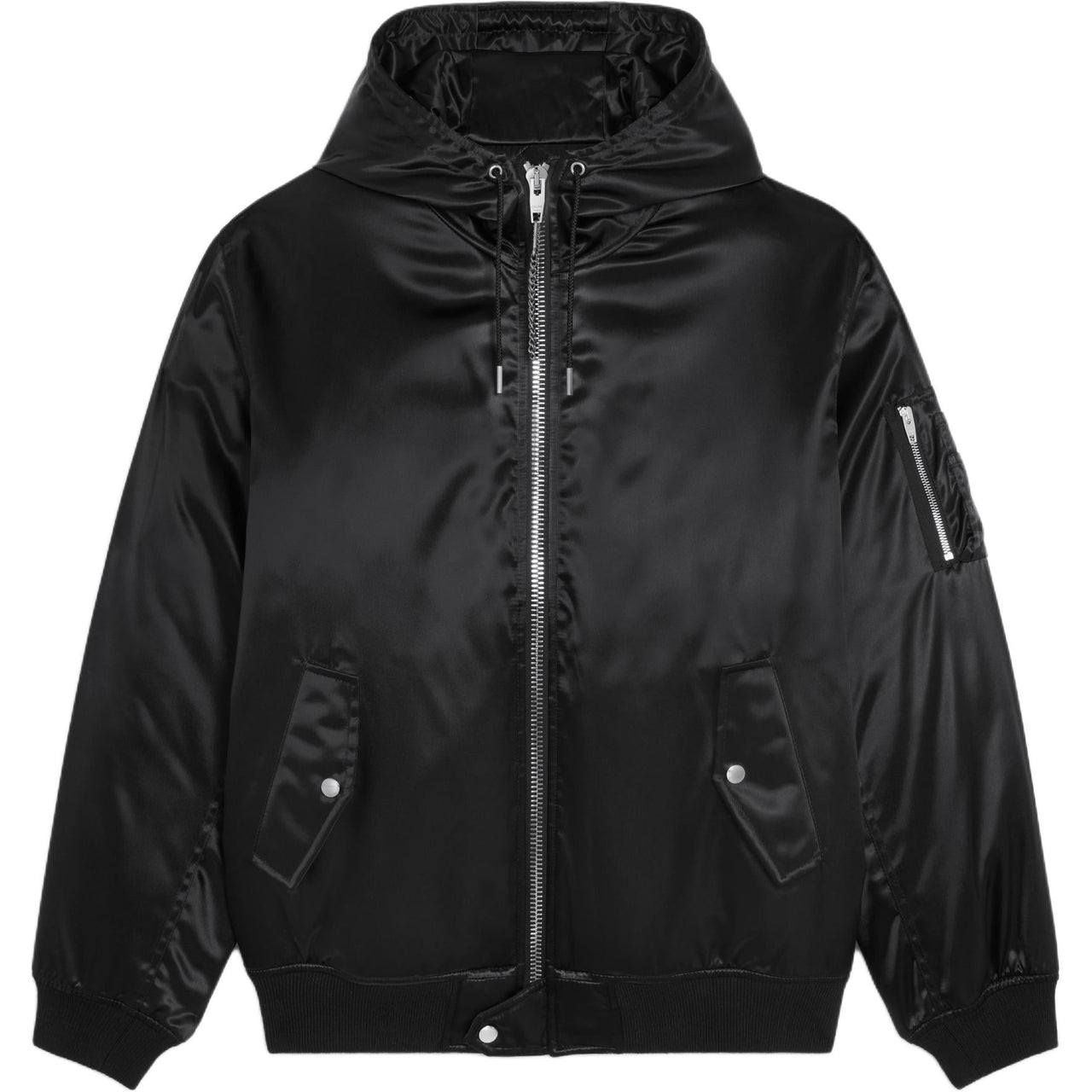 CELINE Bomber Jacket With CELINE Print In Satin Finish Nylon