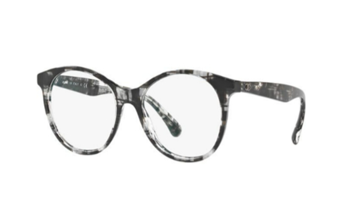 CHANEL - Round Eyeglass Frames Women's Gray