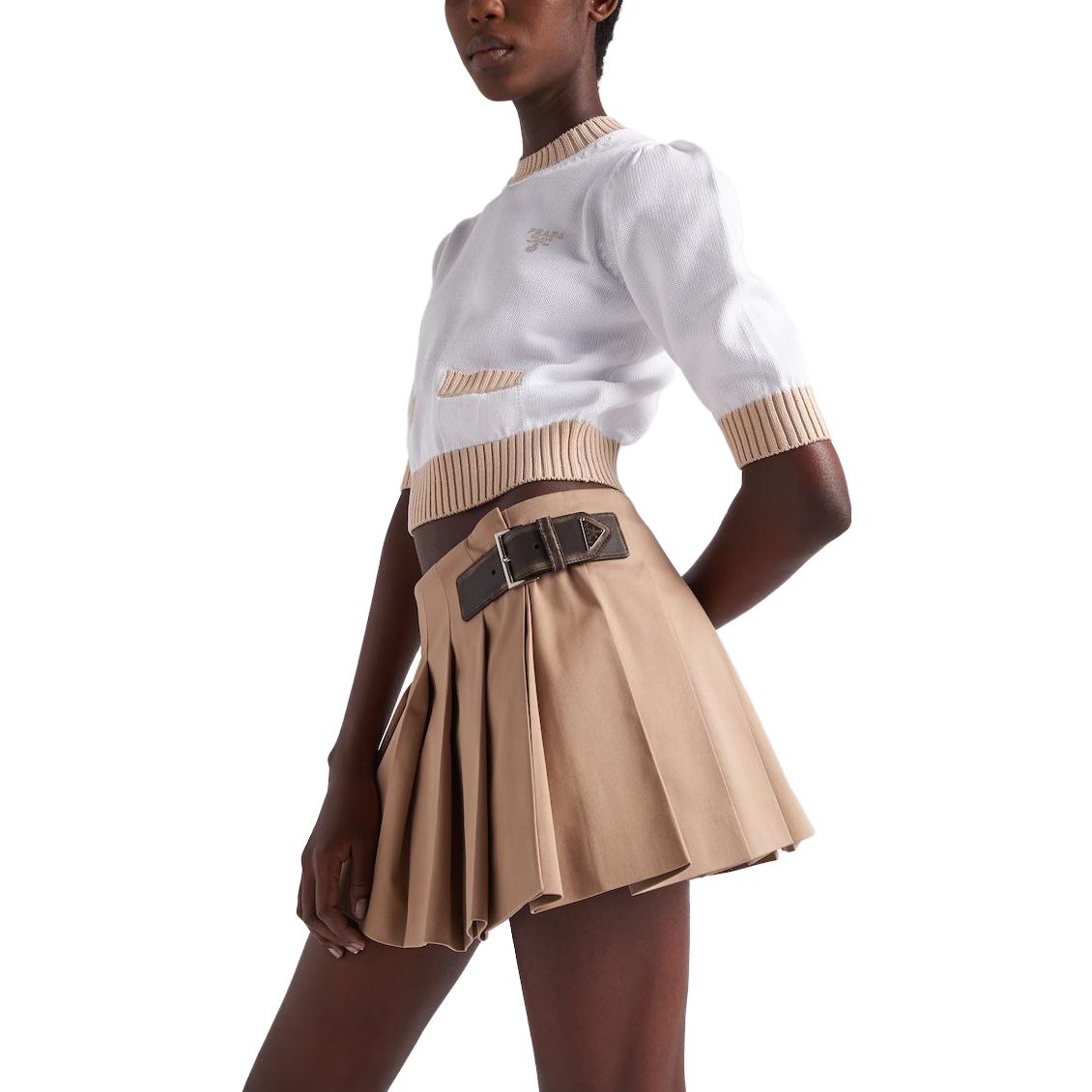 PRADA Casual Short Skirts Women's Khaki