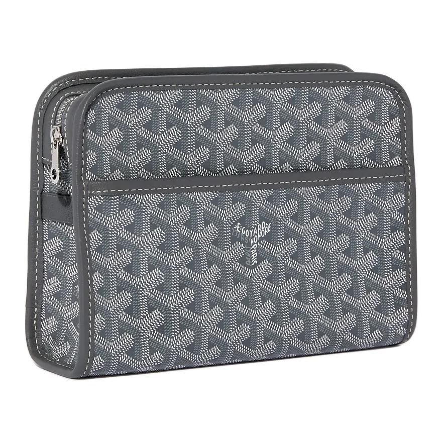 GOYARD JOUVENCE Canvas Toiletry Bag Small Size Unisex Gray