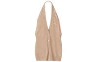 MIU MIU Sleeveless Open-Back Knitted Gilet
