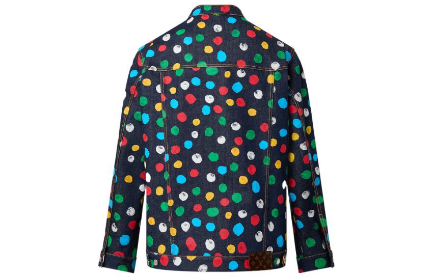 LOUIS VUITTON X Yayoi Kusama Painted Dots Denim Jacket Indigo/Blue