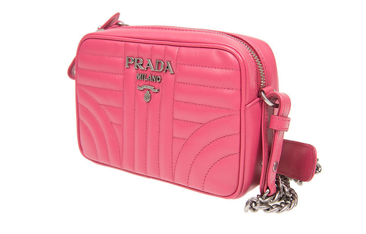 PRADA Cow Leather Crossbody Bag, Shoulder Bag Women's Pink