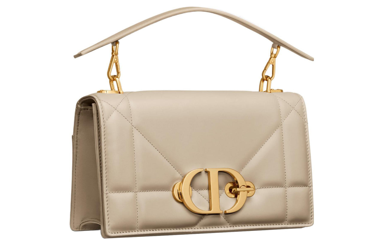 DIOR 30 Montaigne Sheepskin Portable One Shoulder Crossbody Clutches Women's Natural