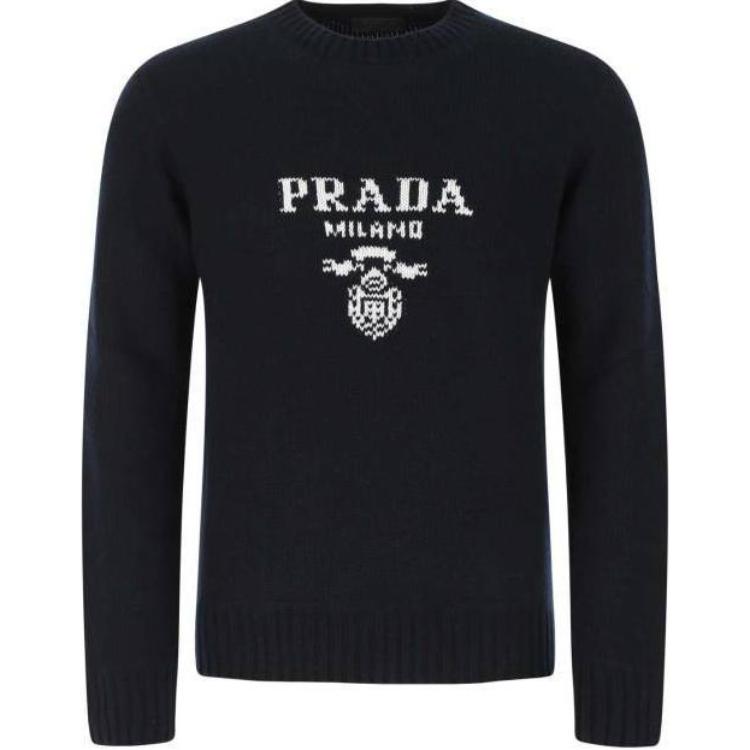 PRADA Cashmere Sweaters Men Dark Blue