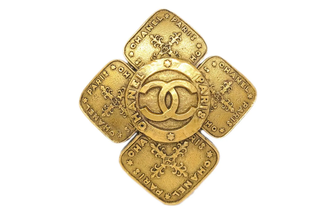 CHANEL 1986 1988 Coco Mark Brooch