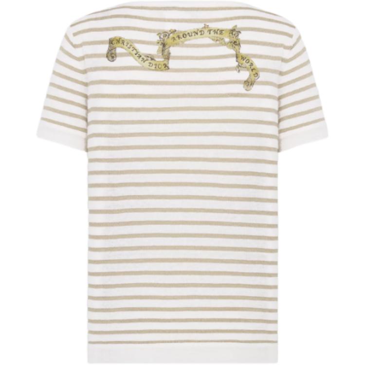 DIOR SS25 T Shirt Women's White Gold