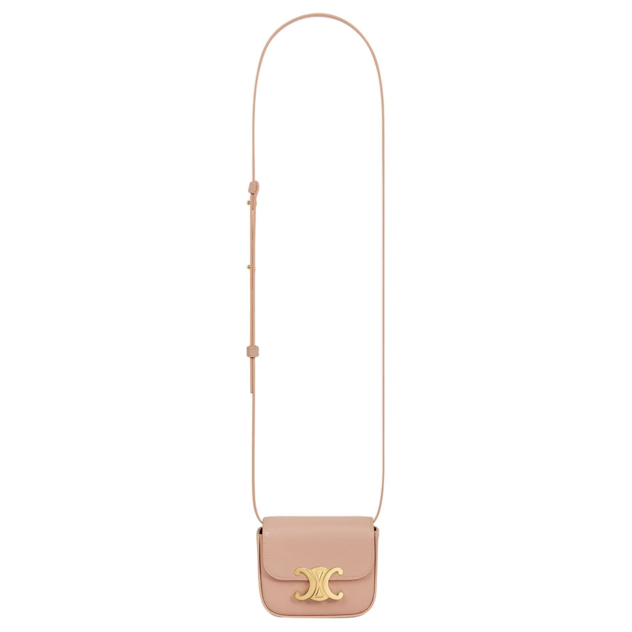 CELINE Claude Cow Leather Shoulder Bag Mini Women's Gummy Peach