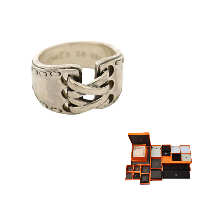 HERMES 925 Sterling Silver Rings Women's Silver